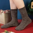 thumbnail image 4 of PUMIER 5 Pairs Wool Socks for Women Stocking Stuffers Gifts Winter Warm Hiking Crew Boot Socks, 4 of 5