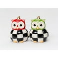 thumbnail image 2 of Ceramic Black and White Owl Salt and Pepper Shakers 2.25", 2 of 4