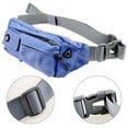 thumbnail image 3 of Outdoor travel waist bag, simple and fashionable multi-functional storage bag-light blue, 3 of 5