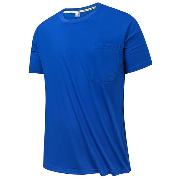 Sngxgn Men's Short Sleeve Crewneck T-Shirt(Blue,XXL)