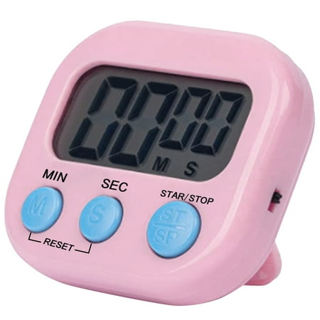 

YruYptpaln 1Pack Small Digital Kitchen Timer Back And ON/Off Minute Second Count Up Countdown Two Minute Timer