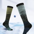 thumbnail image 4 of YAOBAMM Sports Compression Stockings 6 Pairs Unisex Compression Stockings High Elasticity Slip Striped Support Great Circulation Running Nursing Athletic, 4 of 6
