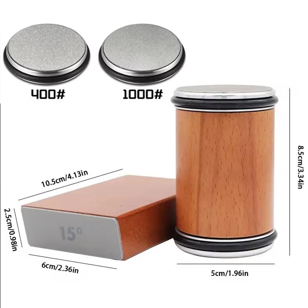 Tumbler Knife Sharpener Rolling Diamond Sharpening Stone #1000/#400 Sharpener Kit Kitchen Knives 15 and 20 Degrees