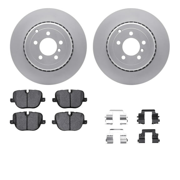 Dynamic Friction Company Rear Geospec Brake Rotors with 5000 Advanced Brake Pads includes Hardware 4512-11053