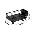 thumbnail image 3 of SPOORYYO Dish Drying Rack, Space-Saving Dish Rack, Dish Racks for Kitchen Counter, Kitchen Dish Drainers with Removable Utensil Holder, Plate Rack and Drainboard, 14.9''L x 11''W x 5.1"H, 3 of 7