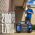 thumbnail image 4 of Hidrolavadora eléctrica Westinghouse ePX3100v, 2100 PSI máx., 1,76 GPM máx., asa de transporte integrada, cañón de espuma desmontable, varilla de acero profesional, juego de 3 boquillas, para coches,, 4 of 5