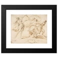 thumbnail image 2 of Francesco Zuccarelli 17x15 Black Modern Framed Museum Art Print Titled - Three Dancing Nymphs and a Satyr (1702-88), 2 of 5