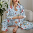 thumbnail image 6 of Fotbe Sea Turtle Pattern Long Sleeve Pajama Set for Women,Sleepwear Set,2-piece Loungewear Set,Soft PJs Comfy Nightwear with Pockets -XX-Large, 6 of 7