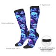 thumbnail image 6 of Fotbe crystal Skull flower star print Women's Men's Novelty Crew Socks Cotton Socks Knee High Socks for Walking,Running,Nurses,Pregnancy, 6 of 8