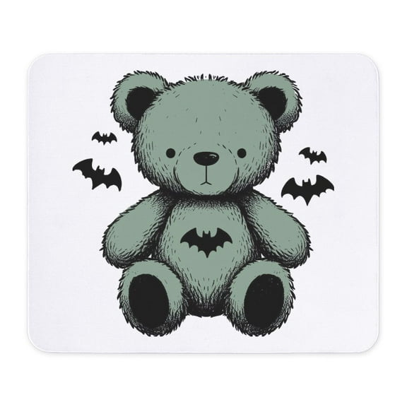 CafePress - Batty Bear Green - Non-slip Rubber Mousepad, Gaming Mouse Pad