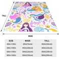 thumbnail image 3 of Mermaid Blanket Gifts for Women Girls Soft Warm Lightweight Cozy Cartoon Mermaid Throw Blankets for Bed Living Room Sofa Couch Mermaid Decor 80x60in, 3 of 6