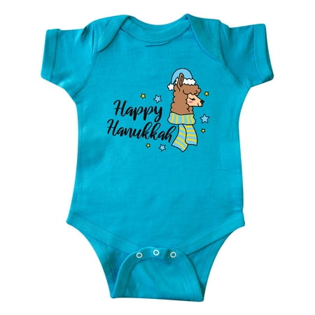 

Inktastic Llama Happy Hanukkah with Stars Gift Baby Boy or Baby Girl Bodysuit