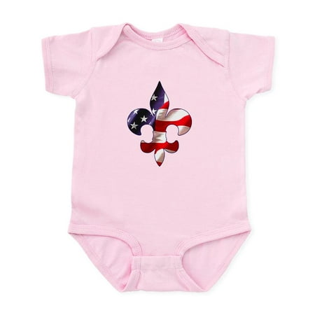 

CafePress - Fleur De Lis Stars & Stripes Infant Bodysuit - Baby Light Bodysuit Size Newborn - 24 Months