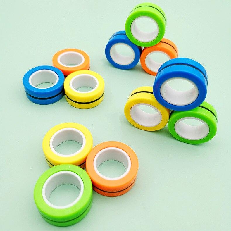Stuff Certified® 3-Pack Magnetic Ring Fidget Spinner - Anti Stress Hand  Spinner Toy Toy Yellow