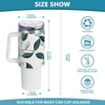 thumbnail image 3 of Dark Green Leaves Vines 40 oz Tumbler with Handle Insulated&nbsp;Travel Mug&nbsp;Lid Straw Leak Proof Steel Vacuum Water Bottles Glasses Fits in Car Cup Holder, 3 of 7
