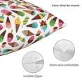thumbnail image 4 of Rateoe Ice Cream Popsicles Pattern Throw Pillow Cover Premium Pillow Stuffer Sham Square for Decorative Cushion Bed Couch Sofa(Pillow insert not included), 4 of 8