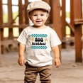 thumbnail image 3 of Big Brother Retro Lightning Shirt for Sibling Reveal Baby Announcement Outfits Natural Shirt Youth Small, 3 of 7
