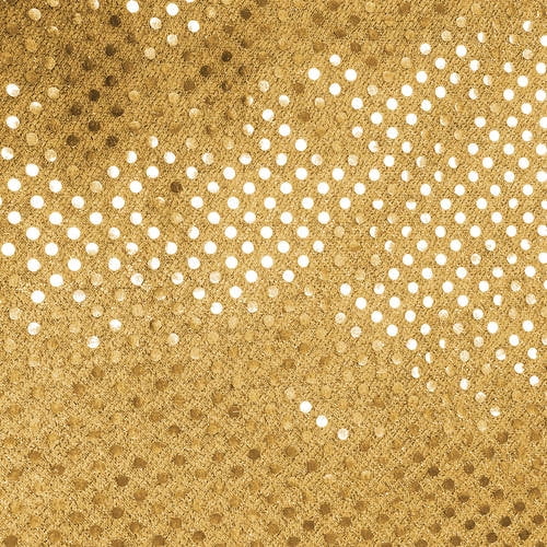 Shason Textile( 3 Yards Cut) Spangle Sequin Glitter Knit Fabric, Gold