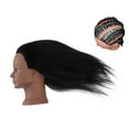 thumbnail image 5 of WXLCISI Mannequin Head Real Hair Styling Training Head Hairdresser Cosmetology Mannequin Manikin Training Dolls Head for Practice Hairstyle Manikin Training Head Hair and Free Clamp Holder, 5 of 6