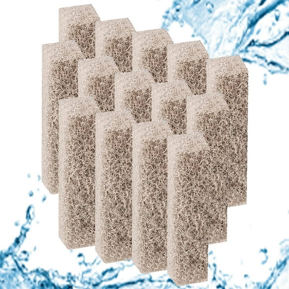 Qzbhct 14 Pack Ammonia Reducer Filter Pads for Aqueon, Replacement Fish Tank Filter Cartridges for Aqueon QuietFlow 30 and 50 LED PRO Aquarium Fish Tank Power Filter