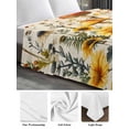thumbnail image 6 of Mushroom Queen Size Flat Sheet, Wrinkleproof & Fadeproof Cooling Flat Bed Sheet Only, Sunflowers Spring Floral Summer Botanical Breathable Soft Bedding Top Sheets 90 x 102 Inches, 6 of 8