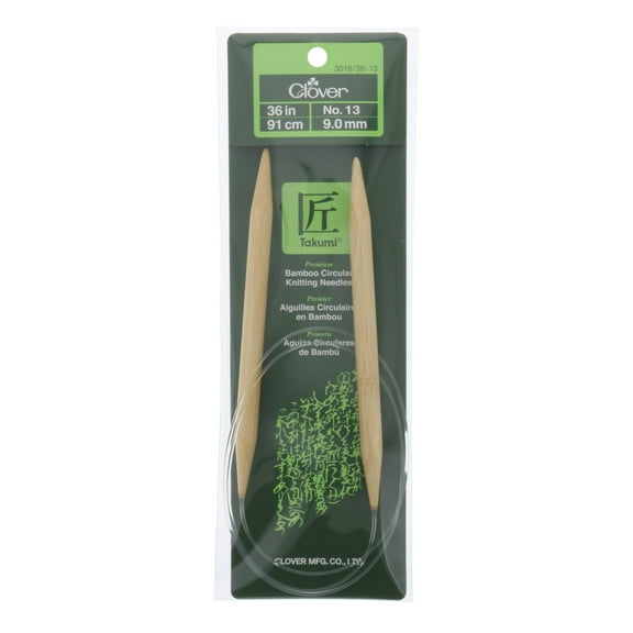 Clover Takumi Bamboo Circular Knitting Needle, 13