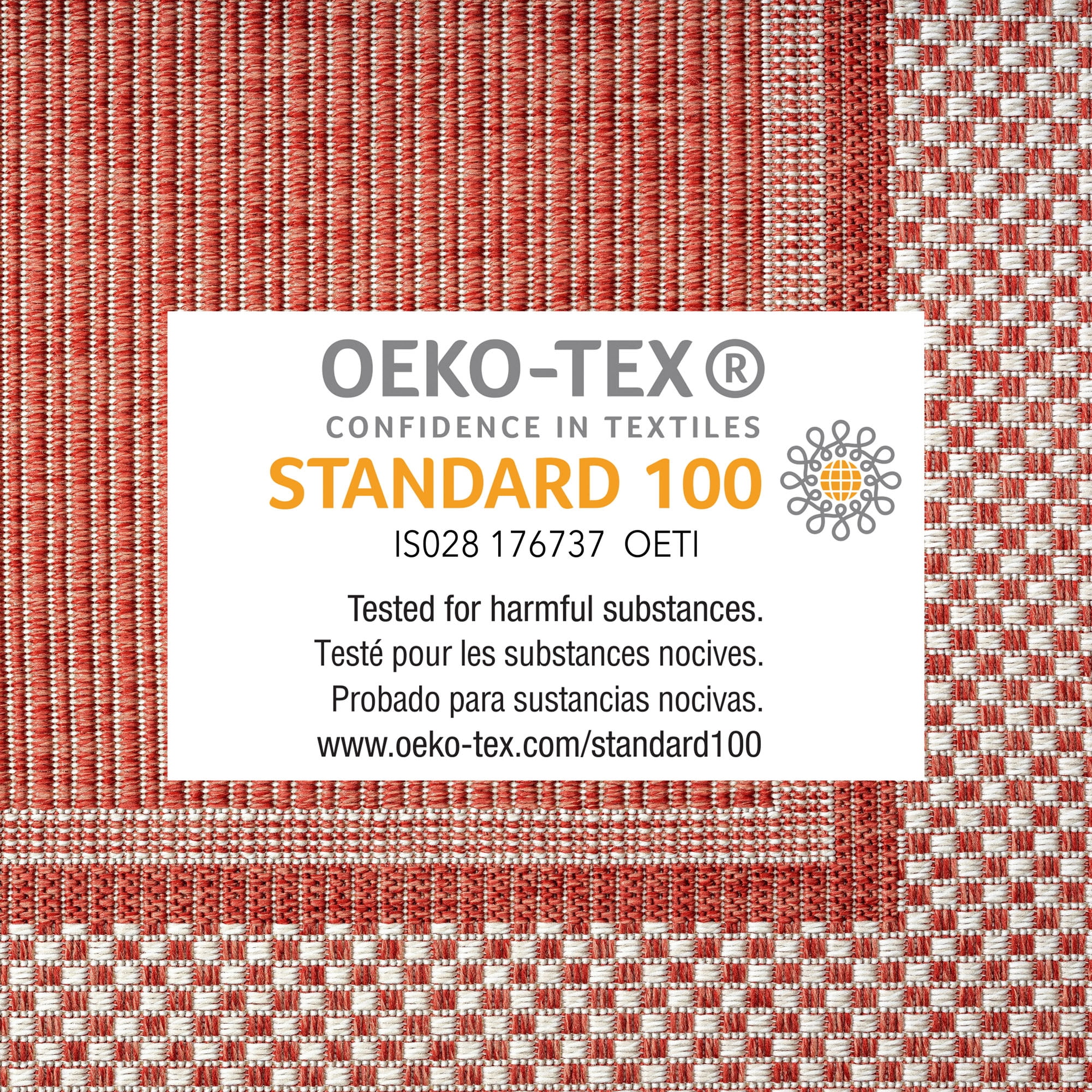 Home Dynamix Tripoli Julie Modern Border Indoor/Outdoor Area Rug, Terracotta/Ivory, 7'10"x10'2"