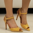 thumbnail image 2 of Sandalias de verano de tacón alto para mujer, zapatos de moda con punta estrecha y tacones finos, zapatos de punta cuadrada, sandalias elegantes para exteriores para mujer, 2 of 5