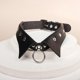 thumbnail image 2 of Collar de cuero gótico punk shaofei Halloween Anillo redondo Colgante en forma de O Azul, 2 of 5