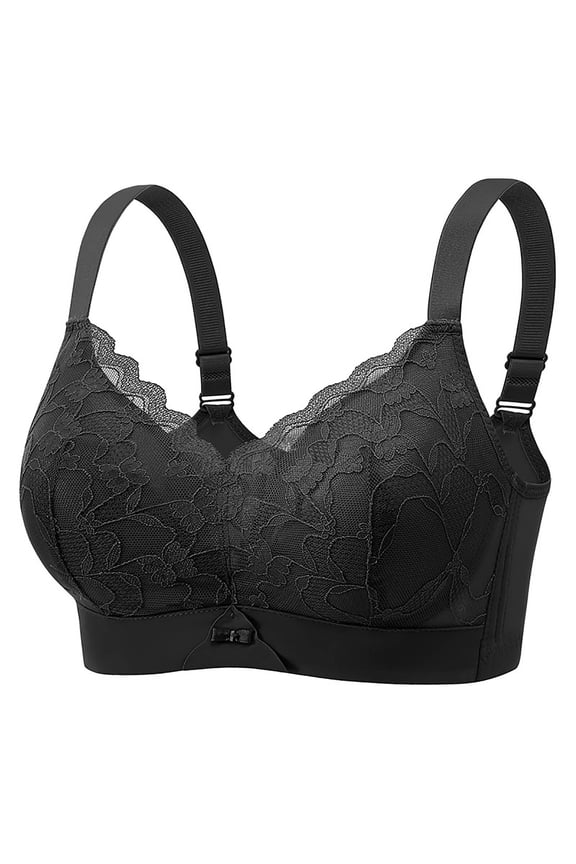 Bras for Women,Push Up Bra,Womens Bras,Soft,Stretch Fabric,Solid,Nylon,Spandex,Black,M