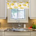 thumbnail image 3 of Yellow Lemon Pattern Curtain Valances Window Treatment Rod Pocket Drape Valance 54" X 18" for Kitchen Living Room Bedroom, 3 of 6