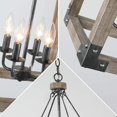 thumbnail image 3 of TOMIYA Wood Pendant Light Foyer Farmhouse Chandelier 4-Light Rustic Vintage Ceiling Hanging Lamp for Dining Room Hallway Bedroom Living Room Kitchen Island, 3 of 5