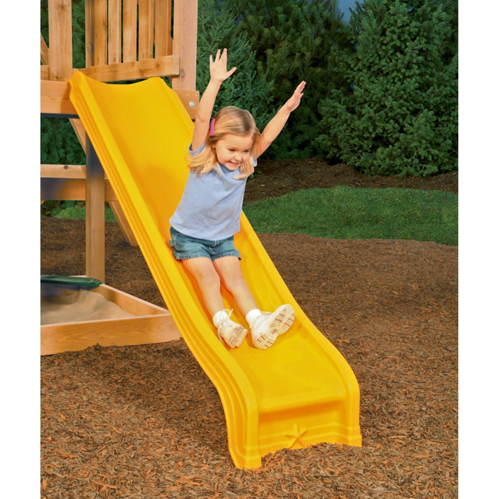 Kids Slide for Playground Children's Indoor Outdoor Garden Toys Yellow 