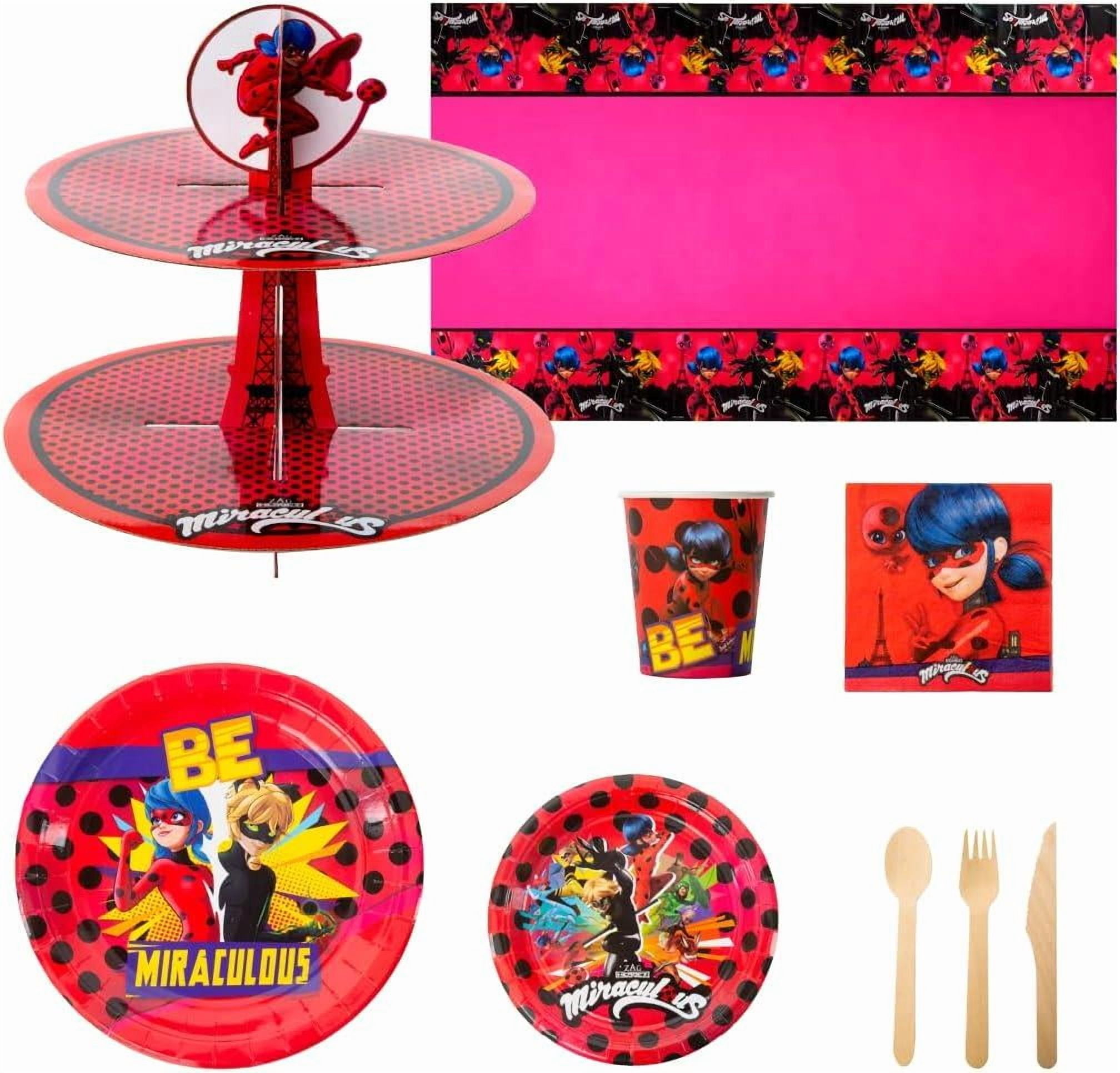 Miraculous Ladybug Paper Plates Set (80)