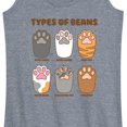 thumbnail image 3 of Instant Message - Types Of Cat Beans - Women's Racerback Tank Top, 3 of 6