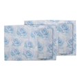 thumbnail image 3 of S4Sassy Blue Rose Floral Washable Placemats & Napkins Table Decor Dining Mats, 3 of 3