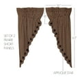 thumbnail image 2 of VHC Brands Navy Star Scalloped Prairie Window Curtains, Short Panel Set of 2, Blue, 63x36x18, 2 of 4