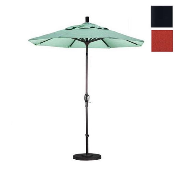 California Umbrella GSPT758302-SA17 Parasol de Marché en Fibre de Verre 7,5 Pieds Inclinaison Push m Noir-Pacifica-Tuscan