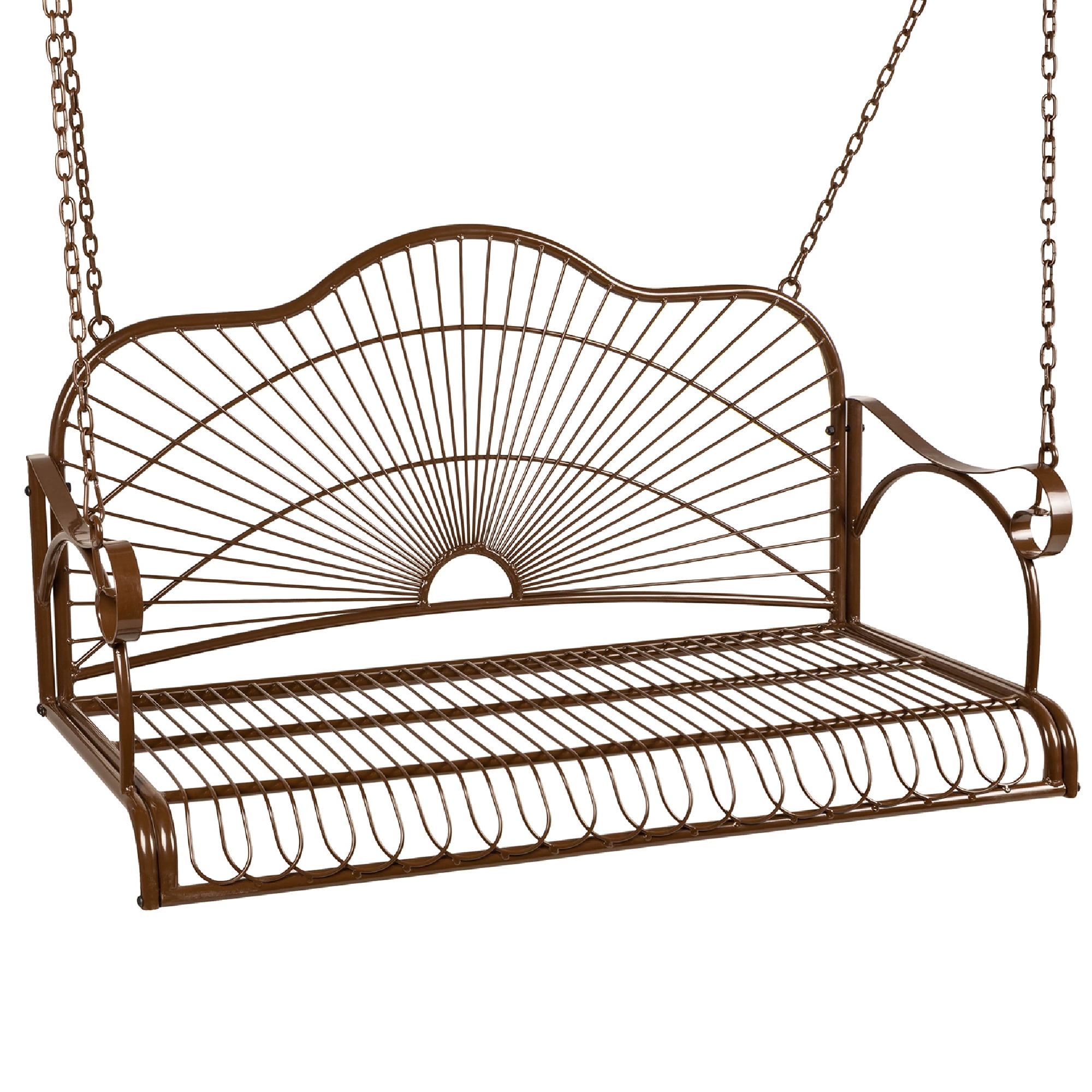 Best Choice Products Hanging Iron Porch Swing Outdoor Patio Furniture