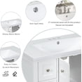 thumbnail image 6 of 36" Bathroom Vanity with Sink Top, Modern Bathroom Vanities with 4 Drawers & Open Shelf, Wood Bathroom Cabinet with Undermount Sink, White, 6 of 18
