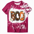 thumbnail image 4 of TOWED22 Halloween Tie Dye Boo Shirts for Women Funny Halloween Ghost Tshirts Fall Spooky Pumpkin Gift Top(Hot Pink,S), 4 of 5