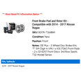 thumbnail image 2 of Front Brake Pad and Rotor Kit - Compatible with 2014 - 2017 Nissan Rogue 2015 2016, 2 of 2
