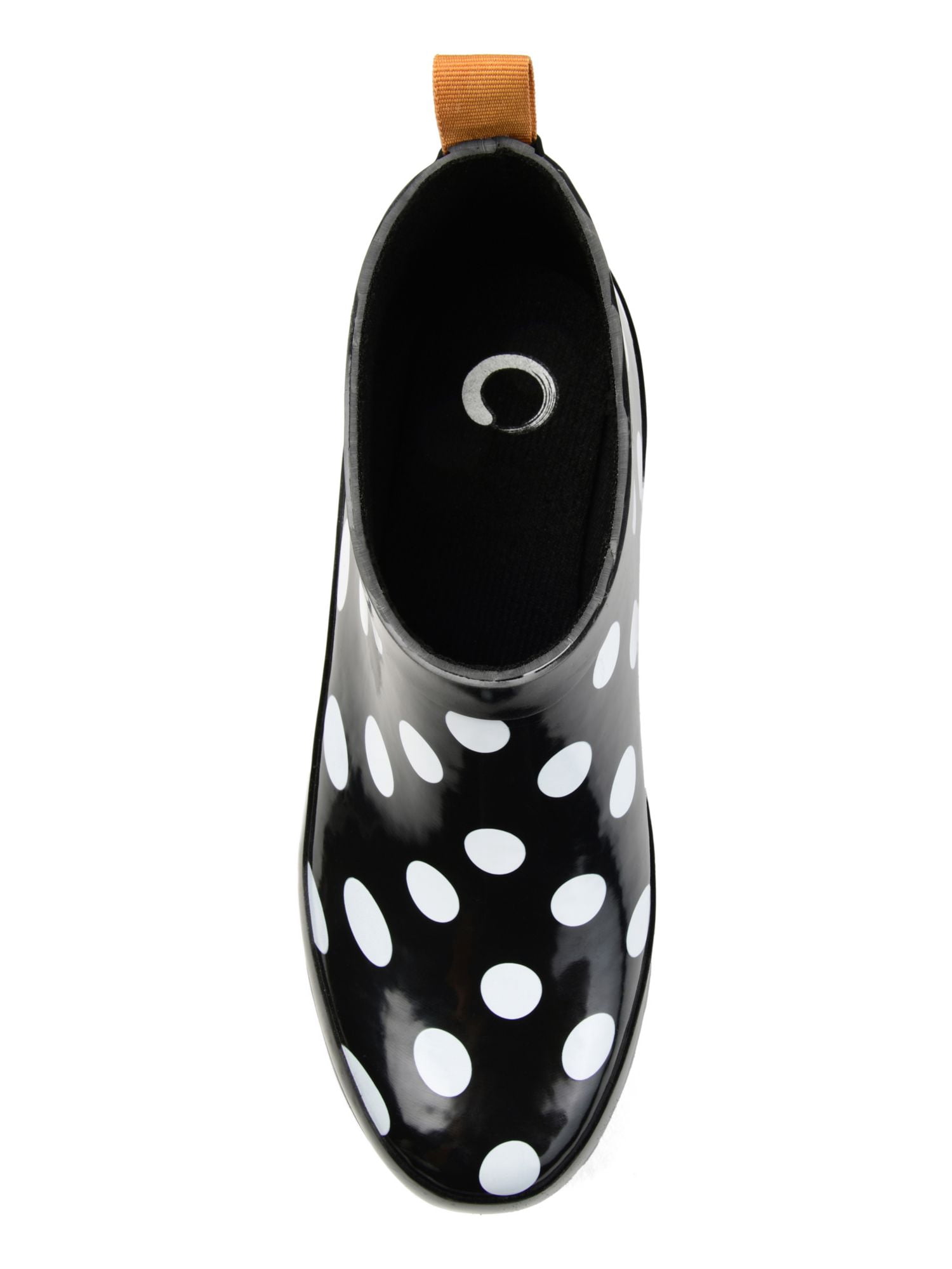 Women's Journee Collection Rainer Rain Boot Black Dot Rubber 8 M