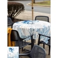 thumbnail image 5 of Outdoor Tablecloths with Umbrella Hole & Zipper, Blue Octopus Coastal 54x54 Inch Square Tablecloths, Summer Beach Nautical Ocean Coral Starfish Waterproof Table Cloth, Patio/Pool/Picnic Table Covers, 5 of 8