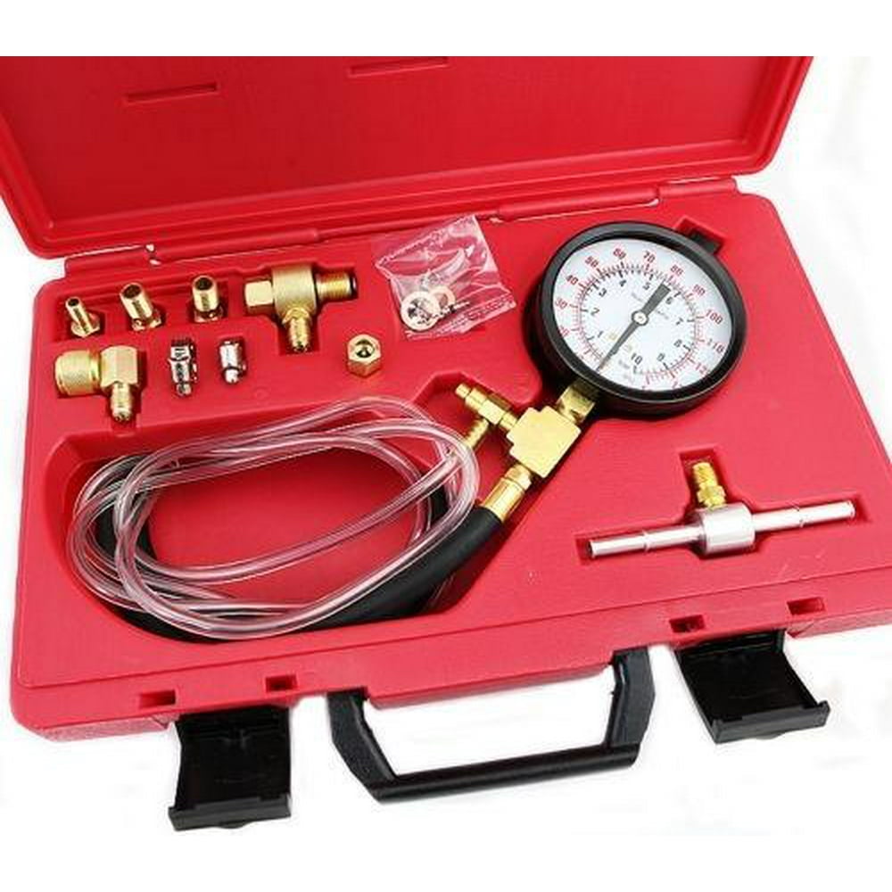 Auto Fuel Line Pressure Tester Gauge Tool Kit