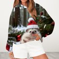 thumbnail image 2 of Women Hoodies Family Christmas Sweatshirt Comfortable Y2K Tops Long Sleeve Womens Hoodie White2, 2 of 4