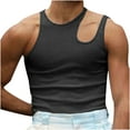 thumbnail image 2 of Kiplyki Men's Fashion Hollow Out T-Shirt Off-the-shoulder Bottoming Shirt Vest, 2 of 6