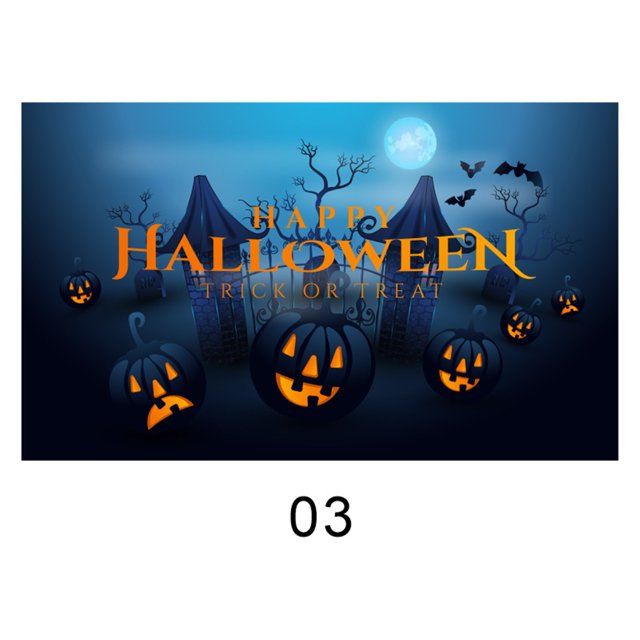 Banner de decoración de Halloween Fondo de fiesta Fondo de cabina de fotos de Halloween Wmkox8yii fhajkh2962