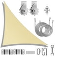 thumbnail image 5 of ColourTreeUSA  Right Triangle Sun Shade Sail HDPE with Winch Hardware Installation Kit 20' x 20' x 28.3' - Beige, 5 of 5