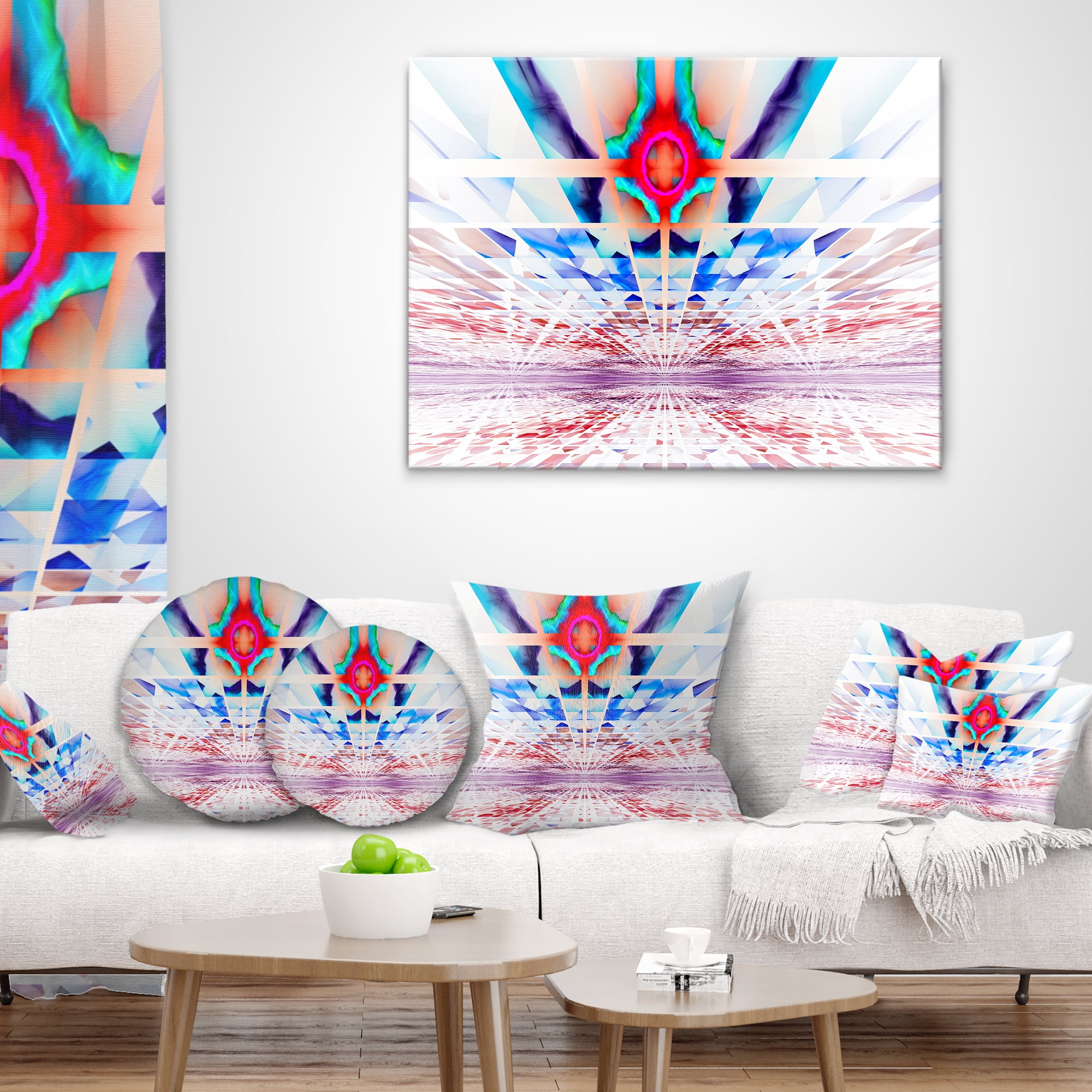 Designart Cosmic Horizons Apocalypse - Abstract Throw Pillow - 16x16